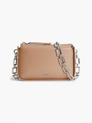 Brown Calvin Klein Small Recycled Crossbody With Chain Women Bags | EFWZ-40231