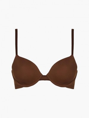 Brown Calvin Klein T-Shirt - Perfectly Fit Flex Women Bra | AQVJ-41206