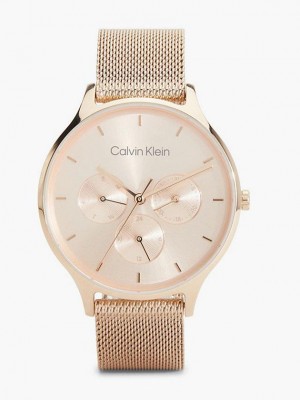 Gold Calvin Klein Timeless Multifunction Women Watch | EKCD-65302