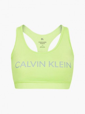 Green Calvin Klein Medium Impact Sports Women Bra | JINM-26871