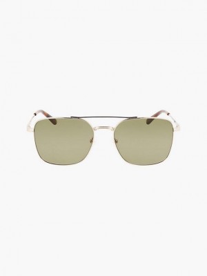 Green Calvin Klein Navigator Men Sunglasses | KTWA-92703