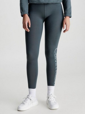 Green Calvin Klein Pocket Gym Women Leggings | HKWP-97136