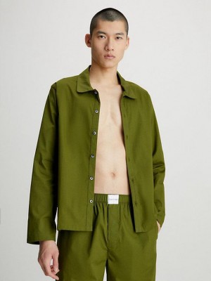 Green Calvin Klein Pyjama - Pure Cotton Men Top | NRWD-57638