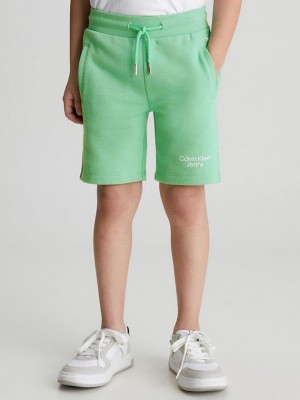 Green Calvin Klein Slim Jogger Boys's Shorts | JNKF-54903