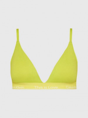 Green Calvin Klein Triangle - Pride Women Bra | PACS-24016