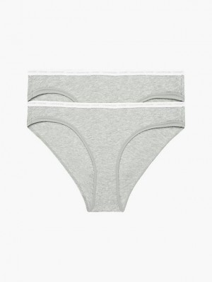 Grey Calvin Klein 2 Pack Bikini - CK One Women Briefs | MNUY-19538
