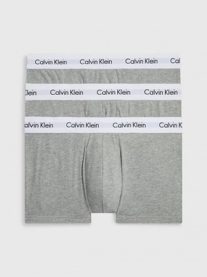 Grey Calvin Klein 3 Pack Low Rise - Cotton Stretch Men Briefs | KIMA-01548