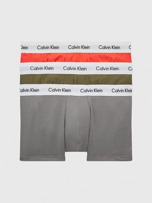 Grey Calvin Klein 3 Pack Low Rise - Cotton Stretch Men Briefs | VCWF-65190