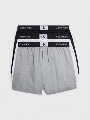 Grey Calvin Klein 3 Pack Slim Fit Boxers - Ck96 Men Briefs | YFWZ-80167