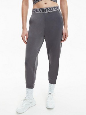 Grey Calvin Klein Brushed Tricot Women Joggers | LIMU-15742