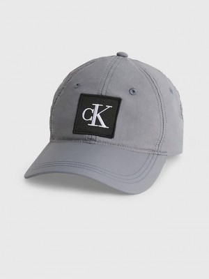 Grey Calvin Klein CK Nylon Women Cap | PNGT-52860