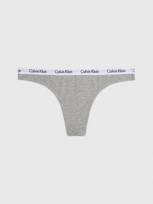 Grey Calvin Klein Carousel Women Thong | GTAV-10689