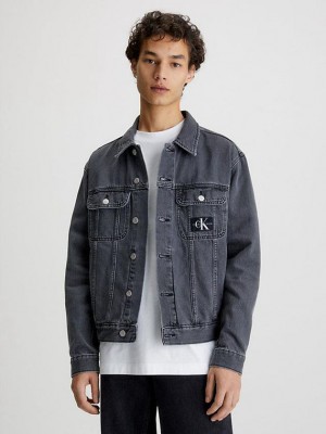 Grey Calvin Klein Denim Men Jacket | APZG-69357