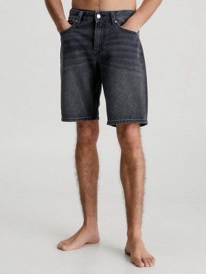 Grey Calvin Klein Denim Men Shorts | CWAS-68924