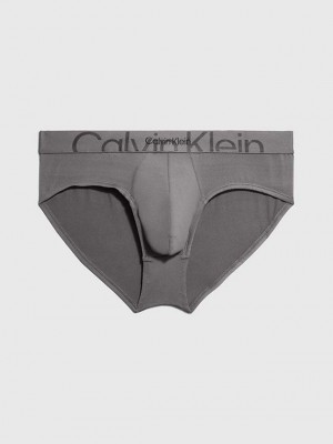 Grey Calvin Klein Embossed Icon Men Briefs | DFYT-82641