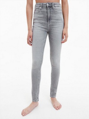 Grey Calvin Klein High Rise Skinny Women Jeans | LGHY-85709