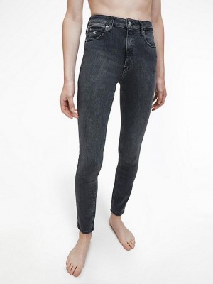 Grey Calvin Klein High Rise Skinny Women Jeans | GJVO-41289