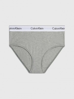 Grey Calvin Klein High Waisted Bikini - Modern Cotton Women Briefs | JGCY-86732