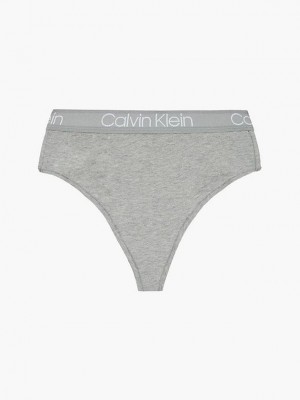 Grey Calvin Klein High Waisted - Body Women Thong | GTNR-37156