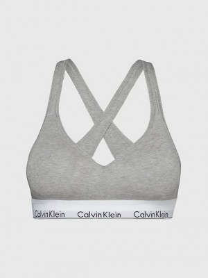 Grey Calvin Klein Lift - Modern Cotton Women Bra | MSWF-70812