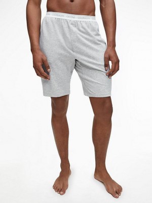 Grey Calvin Klein Lounge - CK One Men Shorts | KCXS-72693