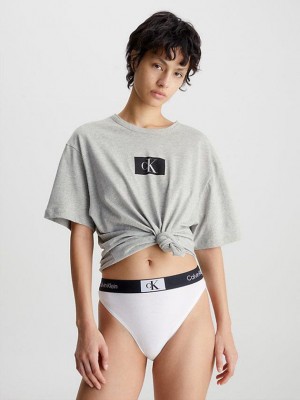 Grey Calvin Klein Lounge - Ck96 Women T-Shirt | MUSD-71802