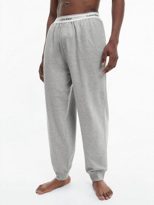 Grey Calvin Klein Lounge - Modern Cotton Men Joggers | OWMC-93486