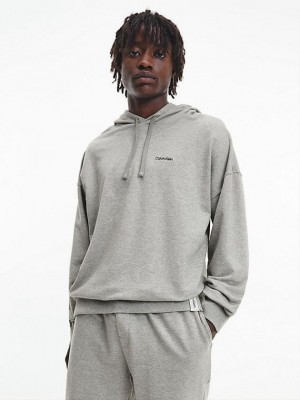 Grey Calvin Klein Lounge - Modern Cotton Men Hoodie | TPFD-42891