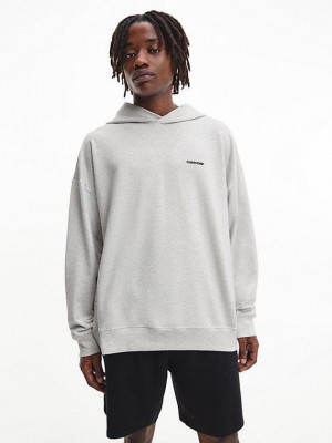 Grey Calvin Klein Lounge - Modern Cotton Men Hoodie | TSPB-64872