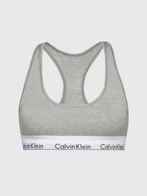 Grey Calvin Klein Modern Cotton Women Bra | UJLN-03925