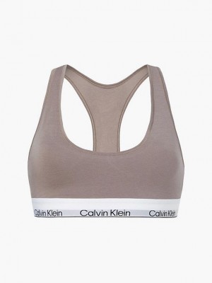 Grey Calvin Klein Modern Cotton Women Bra | IMWR-79451