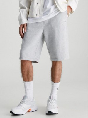Grey Calvin Klein Monogram Jogger Men Shorts | JCFV-76014
