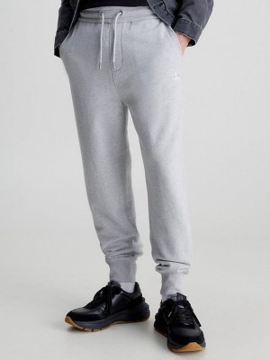 Grey Calvin Klein Monogram Men Joggers | CHSI-02194