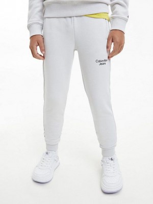 Grey Calvin Klein Organic Blend Boys's Joggers | BJQK-15980