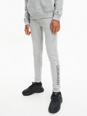 Grey Calvin Klein Organic Cotton Boys's Joggers | ZOHN-73468