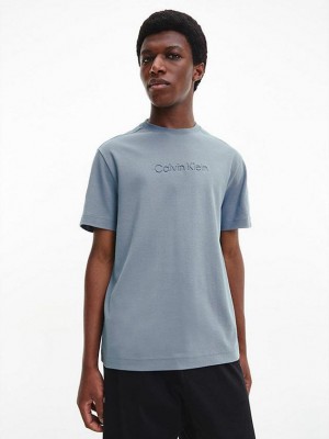Grey Calvin Klein Organic Cotton Men T-Shirt | ARQP-65201