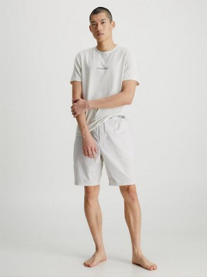 Grey Calvin Klein Pyjama Set - Modern Structure Men Shorts | RDAC-85213