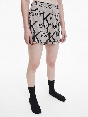 Grey Calvin Klein Pyjama Women Shorts | UYVR-34162