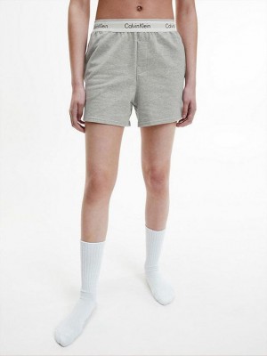 Grey Calvin Klein Pyjama - Modern Cotton Women Shorts | GOXE-54736