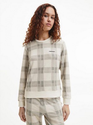 Grey Calvin Klein Pyjama - Modern Cotton Women Top | PWUQ-60815