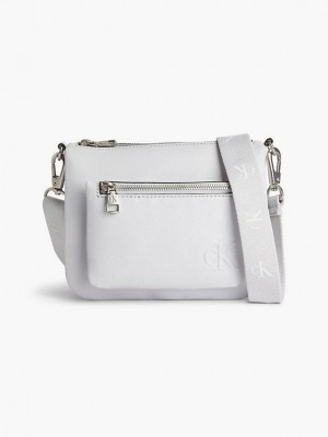 Grey Calvin Klein Recycled Crossbody With Pouch Women Bags | ZSLF-67485