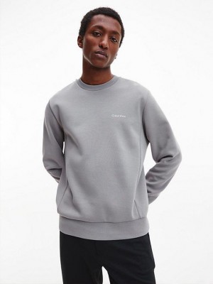 Grey Calvin Klein Recycled Polyester Men Sweatshirt | LUTX-74306