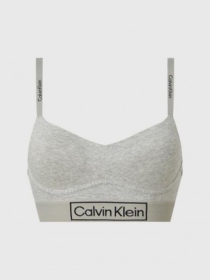 Grey Calvin Klein Reimagined Heritage Women Bra | AHBG-87069