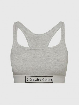Grey Calvin Klein Reimagined Heritage Women Bra | OHZN-65249