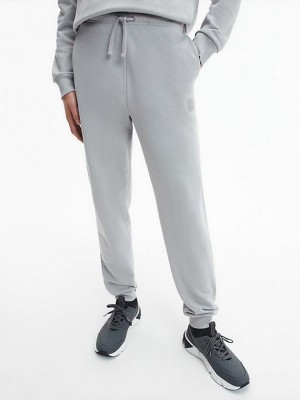 Grey Calvin Klein Relaxed Recycled Cotton Men Joggers | CZVG-65237