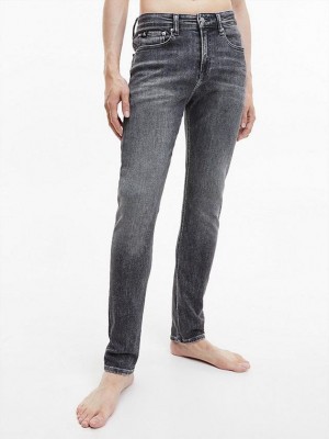 Grey Calvin Klein Skinny Men Jeans | YHMI-61374