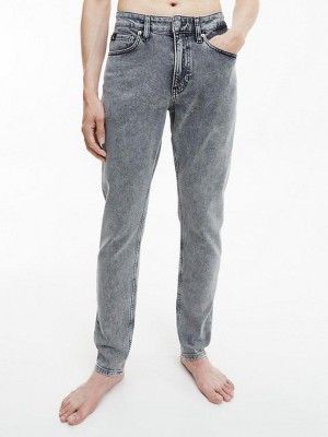 Grey Calvin Klein Slim Tapered Men Jeans | ZPVL-79524