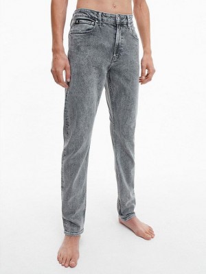 Grey Calvin Klein Slim Tapered Men Jeans | XLES-45760