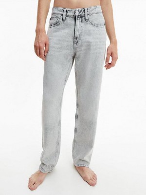 Grey Calvin Klein Straight Men Jeans | AJGV-04173