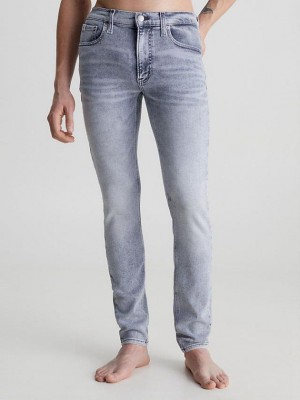 Grey Calvin Klein Super Skinny Men Jeans | IBQM-28435